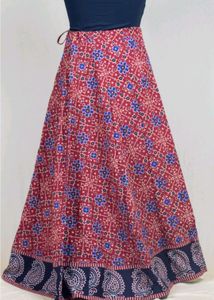 New Without Tag- Ajrakh Flared Maxi Skirt