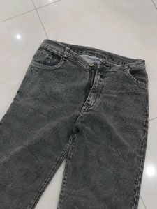 Grey Wide Leg Jeans