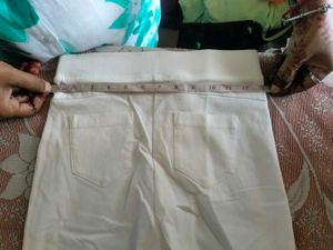 Classic White Pull-On Pants