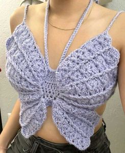 Handmade Crochet Butterfly Top