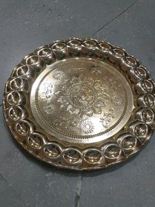 Fruit Basket And Golden Plate