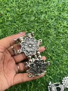 Garba special Oxidized Silver Jewelry Set