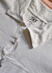 White Tree Print Top