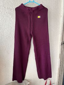 Ribbed Wide-Leg Lounge Pants