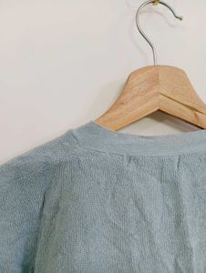 Light Blue Button-Up Top