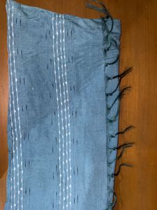 Blue Embroidered Saree