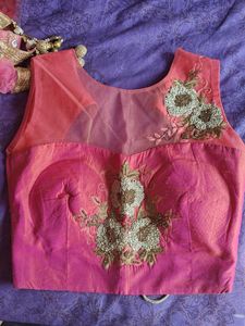 Pink Brocade Lehenga Set with Dupatta