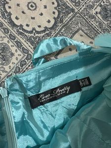 Elegant Teal Embellished Gown
