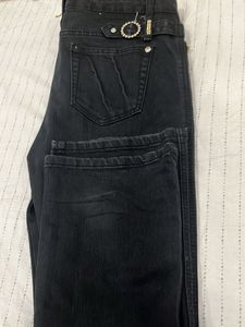 Women's Grey Embellished Jeans