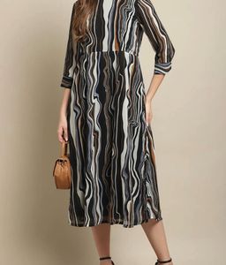 Cabtabil Stylish Striped Dress