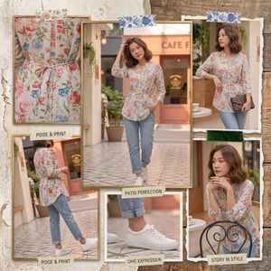 Chic Floral Top with Back Tie