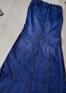Long Denim Skirt