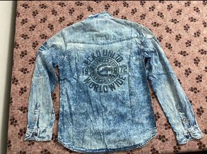 ECKO UNLTD Men's Washed Denim Shirt