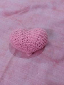 Handmade Crocheted Pink Heart