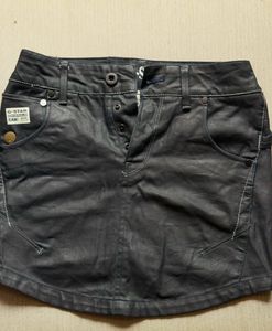 G-Star RAW waxed jeans with leather look finish