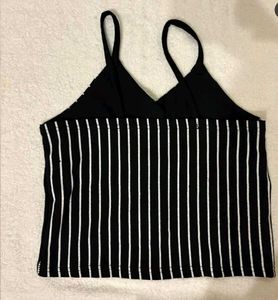 Striped Button-Up Camisole Top