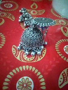 Oxidised Silver Jhumka