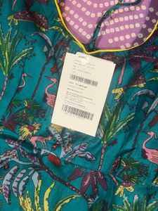 Beautiful Teal Floral Anarkali Kurta Set