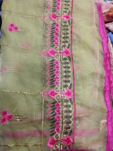Organza Embroidered Very Beautiful Designer Duppata