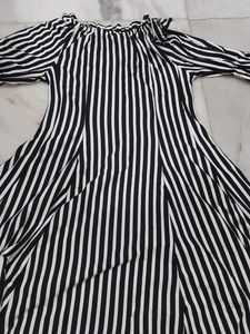 Stylish Striped Fit &amp; Flare Dress