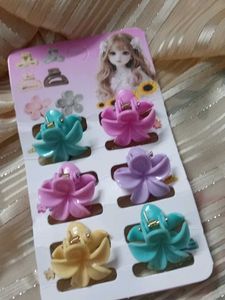 Cute Flower Hair Claw Clips (Set of 6)