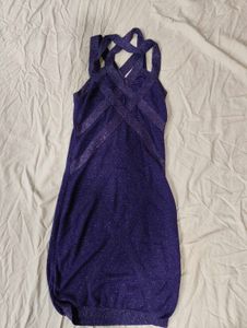 Sparkly Y2K 2000s Purple Bodycon Dress