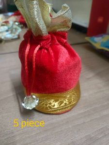 Red Velvet Drawstring Pouch