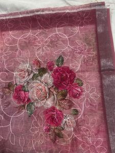 Beautiful Rose Print Saree