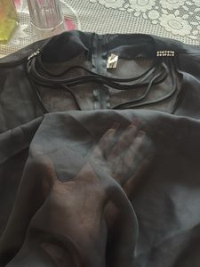 Elegant Black Sheer Blouse
