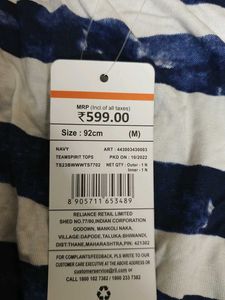 Blue &amp; White Striped Tunic Top