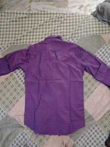 Men's Purple Printed Casual Shirt