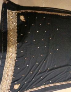 Black Embroidered Saree