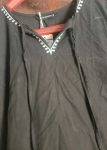 Black tunic with White Embroidery