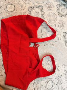 TNNDout Chic Red Cut-Out Tie-Front Top