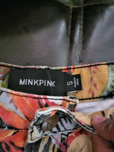 Printed Denim Shorts