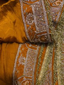 Organza Hand-Embroidered Bridal Lehenga