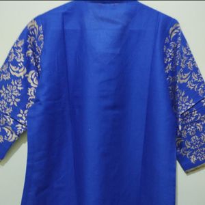 Shree Royal blue kurta with gold prints