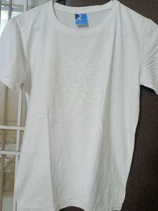 White "Open Your Mind" Graphic T-Shirt