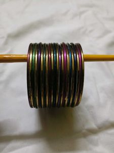 Vibrant Multicolor Glass Bangles Set