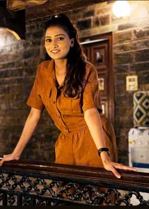 Stylish Brown Corduroy Cropped Jacket