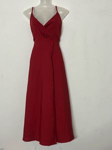 Pintresty Red Wrap Maxi Dress