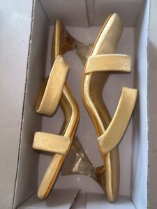 Gold Heeled Sandals