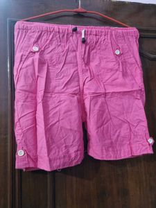 Pink Casual Shorts