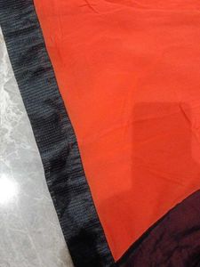Orange Kurta with Black Embellishments