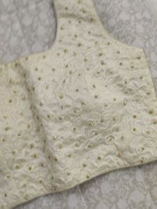 Elegant Cream Embroidered Blouse
