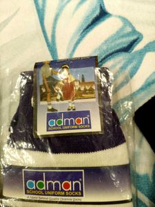 6 Brand New Pairs Of Socks - 4 White And 2 Blue
