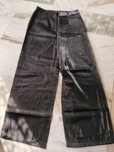 Shiny Wide Leg Pants