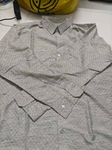 Classic Grey Textured Shirt