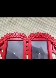 Heart-Shaped 3-in-1 Red Photo Frame – Unique