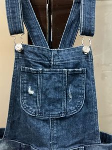 Blue Denim Short Overalls